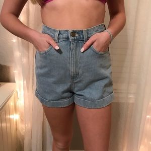 American Apparel high rise shorts